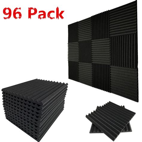pack acoustic wedge studio foam soundproofing foam wall panels tiles xx walmartcom