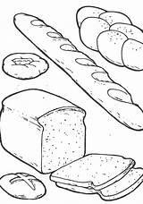 Bread Coloring Pages Clipart Color Template Kids Colouring Various Kind Loaf Food Breads Printable Slice Sheets Drawing Clip Grains Clipground sketch template