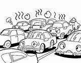 Traffic Congestion Coloring Car Pages Coloringcrew Cars sketch template