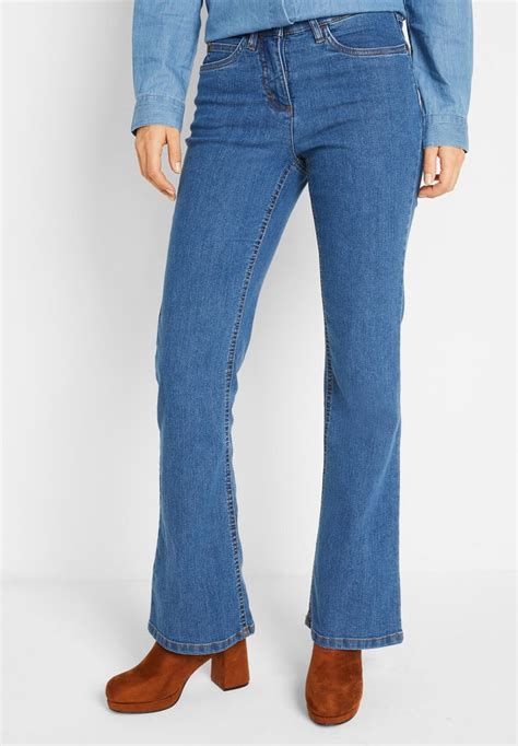 bonprix jeans bootcut blau zalandoch