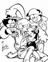 Animaniacs Colorear Lineart Cartoons Xcolorings sketch template