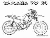 Yamaha Dirt Bike Coloring Pages Pw50 Kids Yescoloring Colouring Printable Bikes Color Boys Motos Search Google Cross Colour Palets Motorbike sketch template