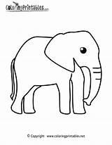 Coloring Elephant Pages Animal Printable Animals Printables Coloringprintables Cute Dinosaur Thank Please Choose Board sketch template