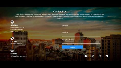 responsive contact  page    html  css youtube