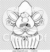 Chubby Freaking Godmother Fairy Outlined Coloring Clipart Vector Cartoon Cory Thoman sketch template