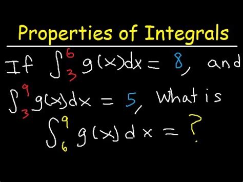 properties  definite integrals examples basic overview calculus