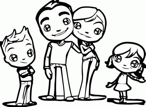 family picture coloring page   family picture