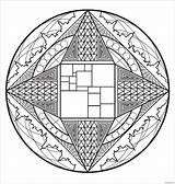 Mandala Mandalas Coloring Complexe Pages Color Deco Skyscrapers Reminiscent Shapes Its American sketch template