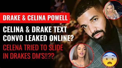 celina powell alleged text message convo with drake leaked online