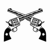 Clipart Pistol Crossed Guns Shooter Tattoo Gun Drawing Tattoos Six Cross Revolver Cliparts Designs Revolvers Starter Ak Pete Pistols Clip sketch template
