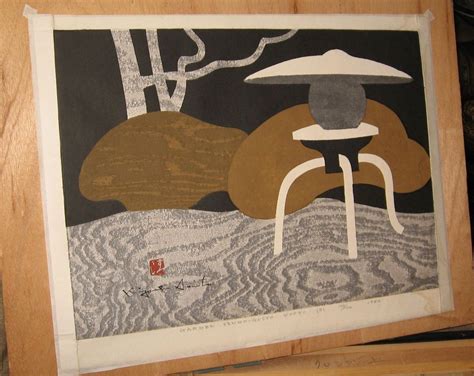 kiyoshi saito modern japanese woodblock print sendo garden japanese