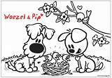 Kleurplaten Honden Pip Woezel Lente Kiezen Kinderen Uitprinten Kleurplaat Downloaden sketch template