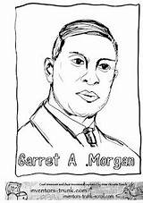 Morgan Coloring Pages Traffic History Light Garret Garrett Inventor African Famous Sheets American Inventors Month Kids Color Colouring Americans Yahoo sketch template