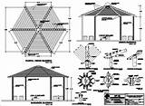 Pergola Autocad Bibliocad Dwg Detail Cad Gazebo Details Planos Drawing Roof Wooden Plans Madera Terrace Acero Architecture Desde Metal Modern sketch template