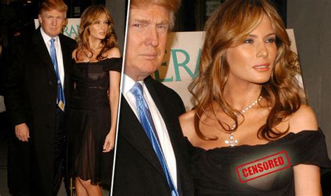 melania trump flashes nipple in sexy see through dress from 2005