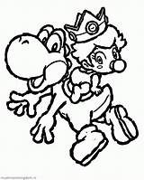 Coloring Mario Pages Paper Peach Baby Comments Luigi sketch template