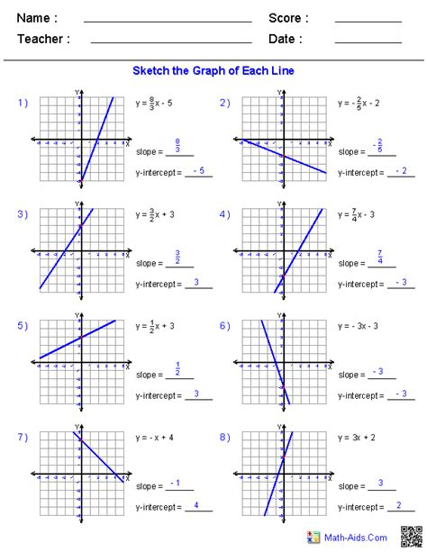 algebra  hojas de trabajo hojas de trabajo de ecuaciones lineales