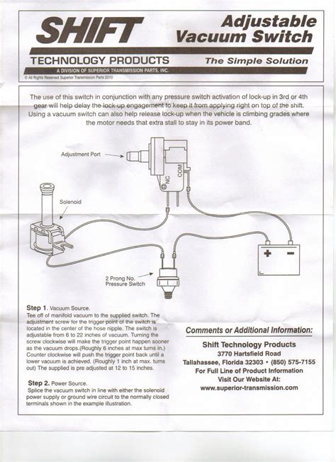 tci vacuum lockup switch wiring diagram wiring diagram pictures