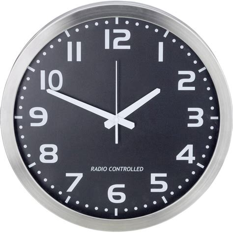 radiopilotee horloge murale  cm aluminium sur le site internet conrad