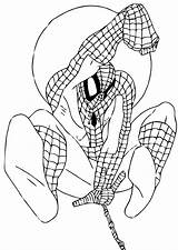 Spiderman Coloring Kids Color Funny Pages Children sketch template