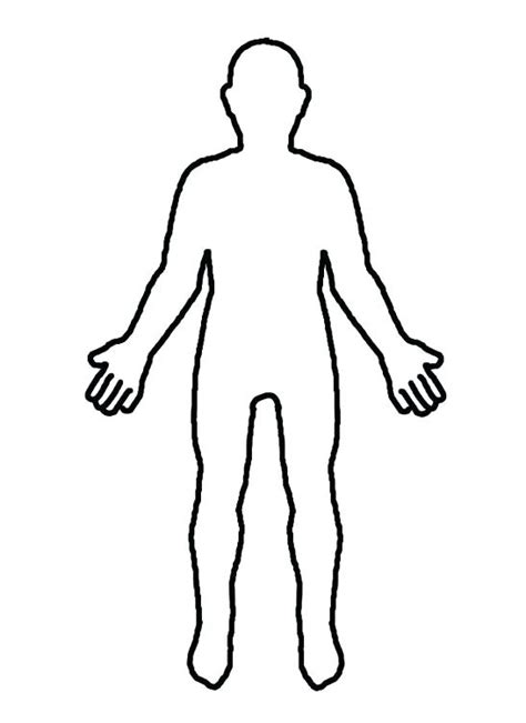 body silhouette outline  getdrawings