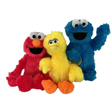 sesame street classic   plush toys set   big bird cookie monster elmo walmartcom
