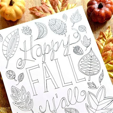 fall coloring page happy fall yall   home