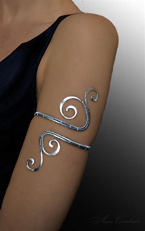 spiral upper arm upper arm cuff upper arm bracelet arm jewelry upper arm wrap copper