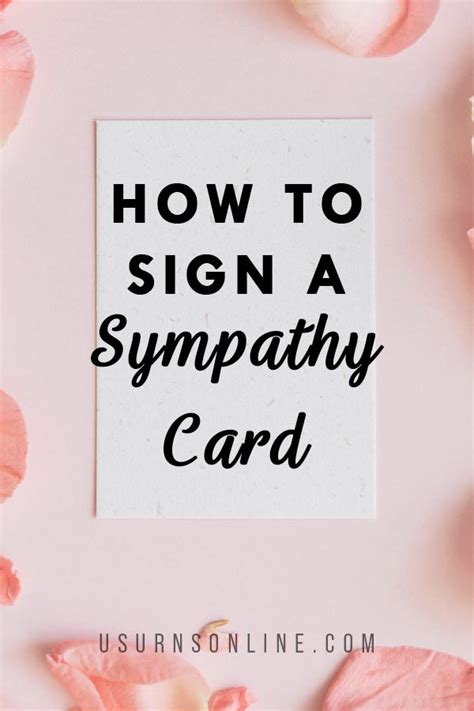 sign  sympathy card urns