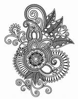 Drawing Designs Flower Lace Tattoo Line Pencil Drawings Draw Tattoos Sleeve Patterns Mandala Women Flowers Pages Henna Paisley Sketch Coloring sketch template