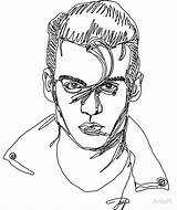 Johnny Depp Baby Cry Redbubble Line Drawing Outline sketch template