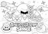 Angry Birds Coloring Space Pages Getcolorings sketch template