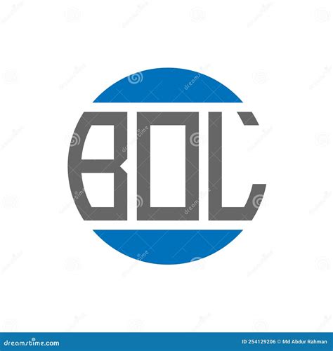 bol letter logo design  white background bol creative initials circle logo concept stock