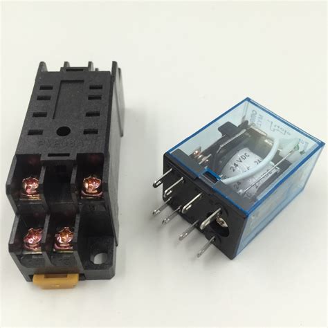 pcs relay mynj  ac small relay  pin coil dpdt  socket base  relays  home