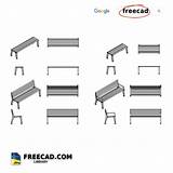 Cad Benches Dwg Freecad Autocad sketch template