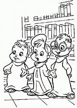 Coloring Alvin Chipmunks Pages Squeakquel Kids Popular sketch template