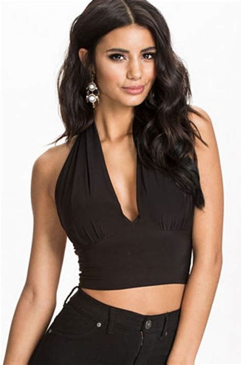 women tight bandeau black halter crop top online store for women sexy
