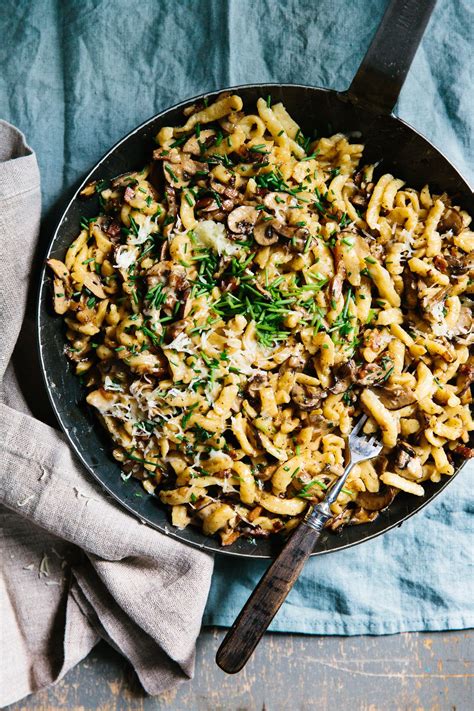 hooray hooray   champignon spaetzle pfanne kinda day