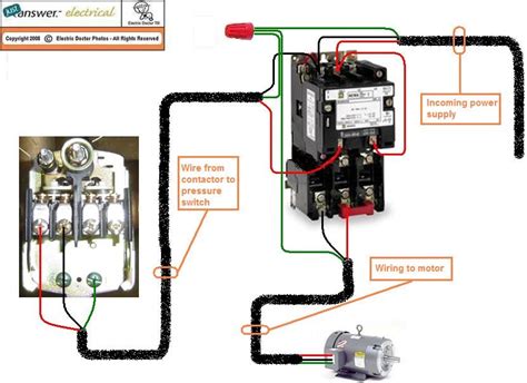 single phase compressor pressure switch motor starter wiring diagram  wiring diagram