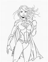 Supergirl Coloring Pages Female Girl Choose Board sketch template