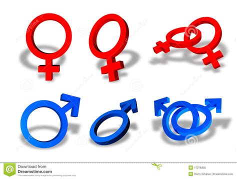 male and female sex symbols stock illustration