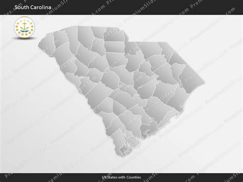 Us State South Carolina County Map Template For Microsoft