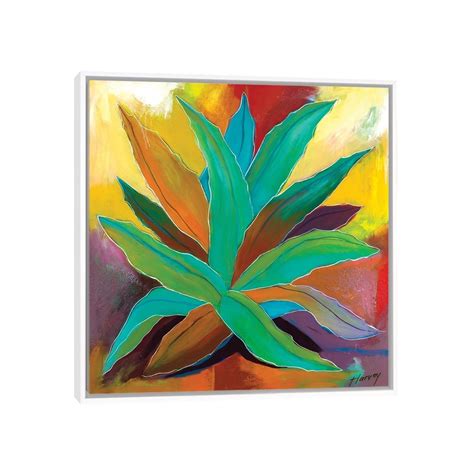 icanvas flaming agave by kristin harvey framed black 26x framed