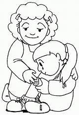 Coloring Pages Kindness Showing Kids Printable Kindergarten Sheets Colouring Mother Care Color Play Taking Playing Getcolorings Daughter Helping Popular Her sketch template