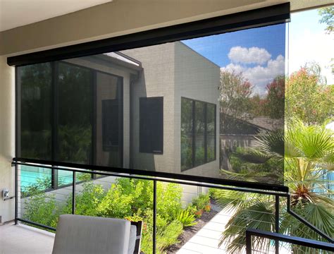 retractable patio screens houston motorized porch screens  shade