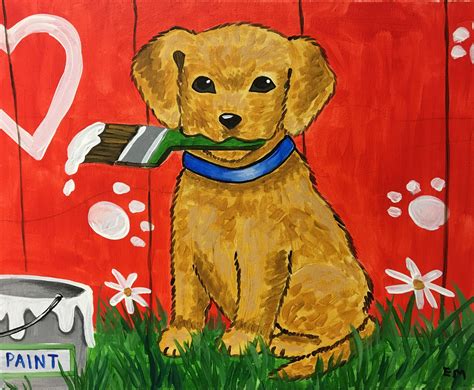 puppy canvas painting kit