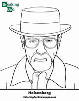 Bad Coloring Breaking Pages Colouring Heisenberg Color Books Sheets Stencils Adult Book Tv Desenhos sketch template