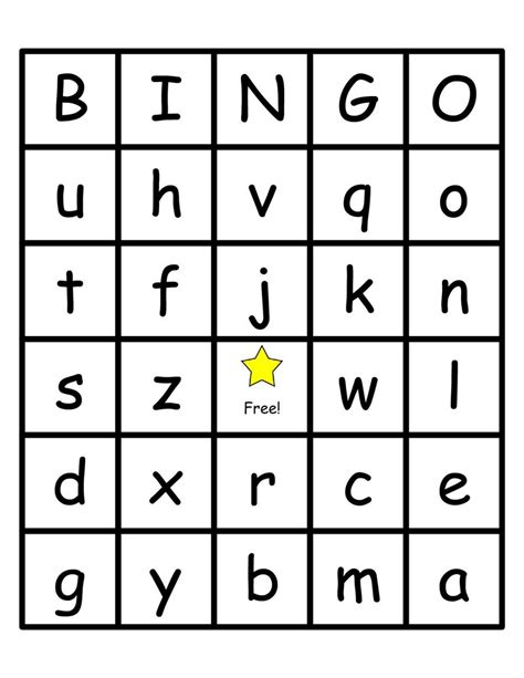 images   printable alphabet bingo cards template