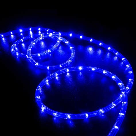 blue led rope light home outdoor christmas lighting wyz works