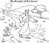 Sower Parable Coloring Pages Bible Kids Google Au Story Puzzles Parables sketch template